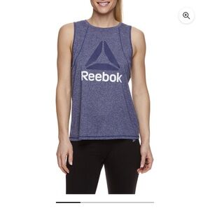 3/30$🔥 Reebok Woman’s Blue Muscle Graphic Tank Top Logo Size S